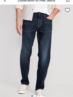 Old Navy Men's Loose Built-In Flex Jeans, size 36-30